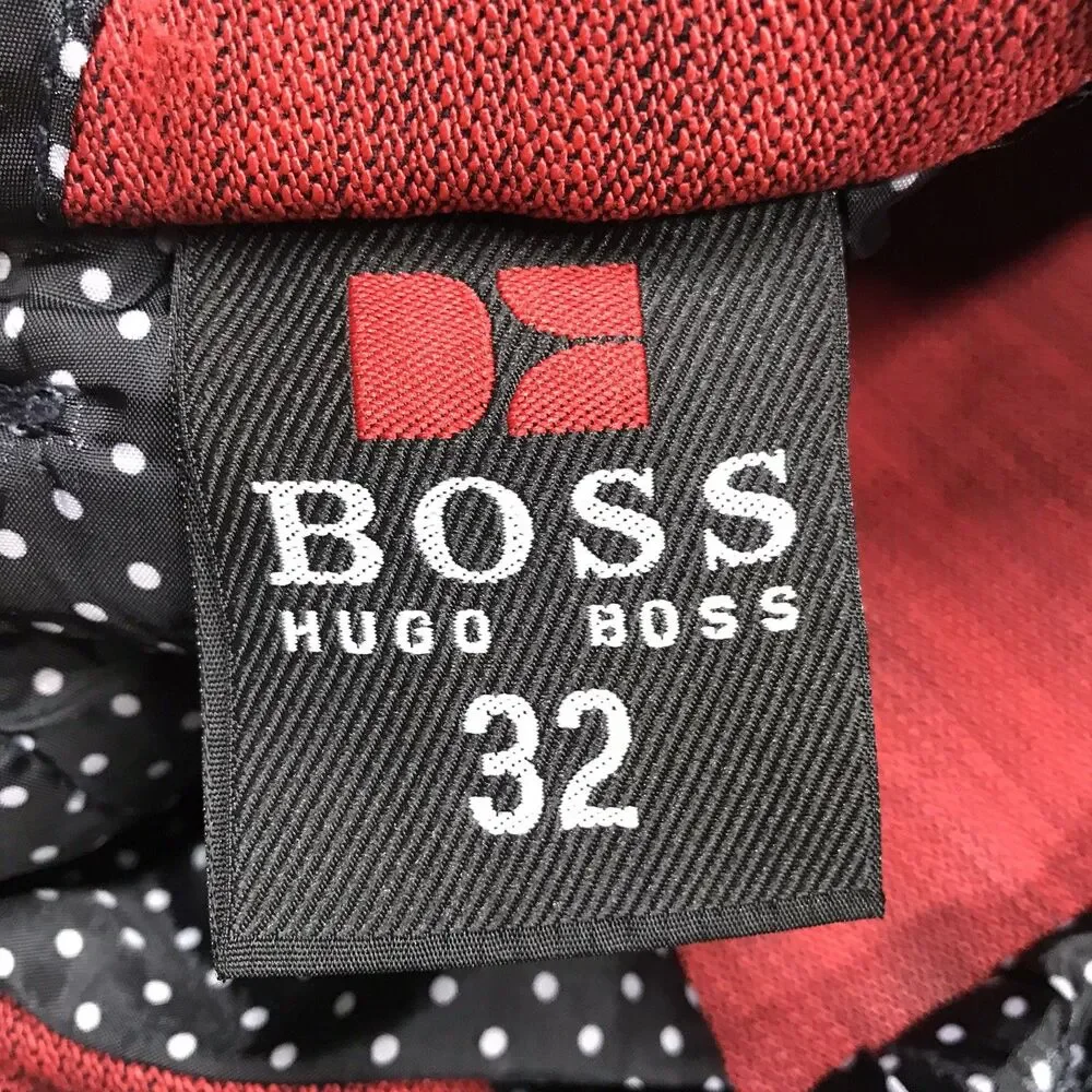 Y2K HUGO BOSS Double Weave Jeans Men 32 (30x30 fit)  Black Stretch ITALY Denim